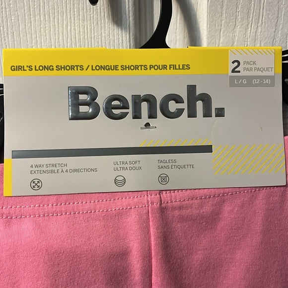 Bench Girl’s Long Shorts 2-Pack Size Large Pink & Grey w/ Rainbow NWT+hanger $23 - Picture 8 of 8
